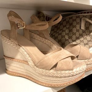 Stuart Weitzman wedge suede leather sexy, wedges size 9.5